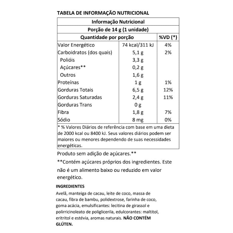 Informações nutricionais