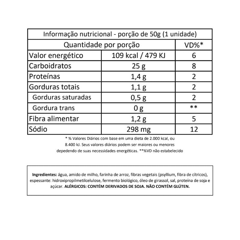 Informações nutricionais