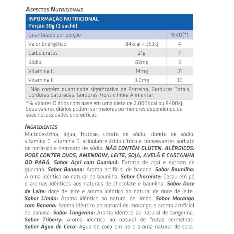 Informações nutricionais