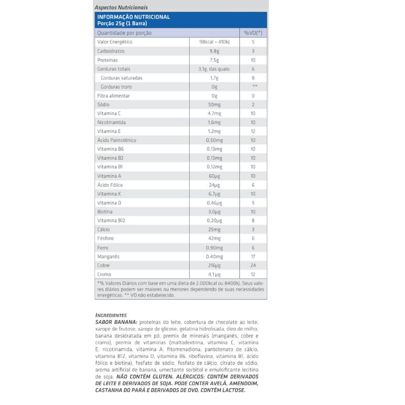 Informações nutricionais