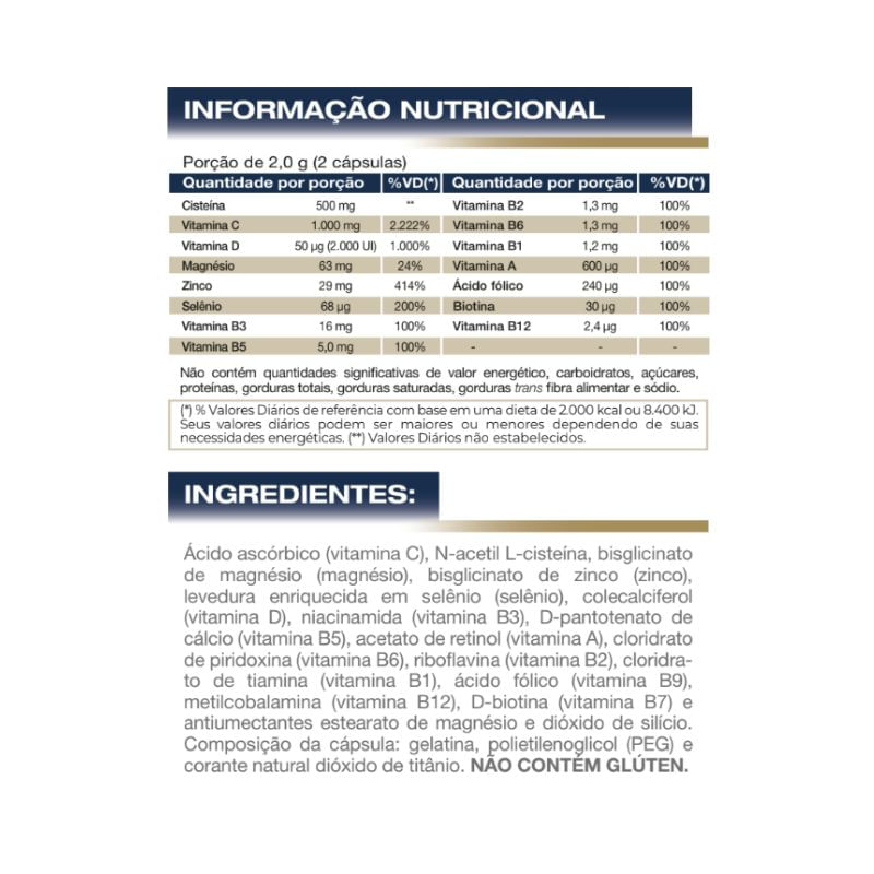 Informações nutricionais