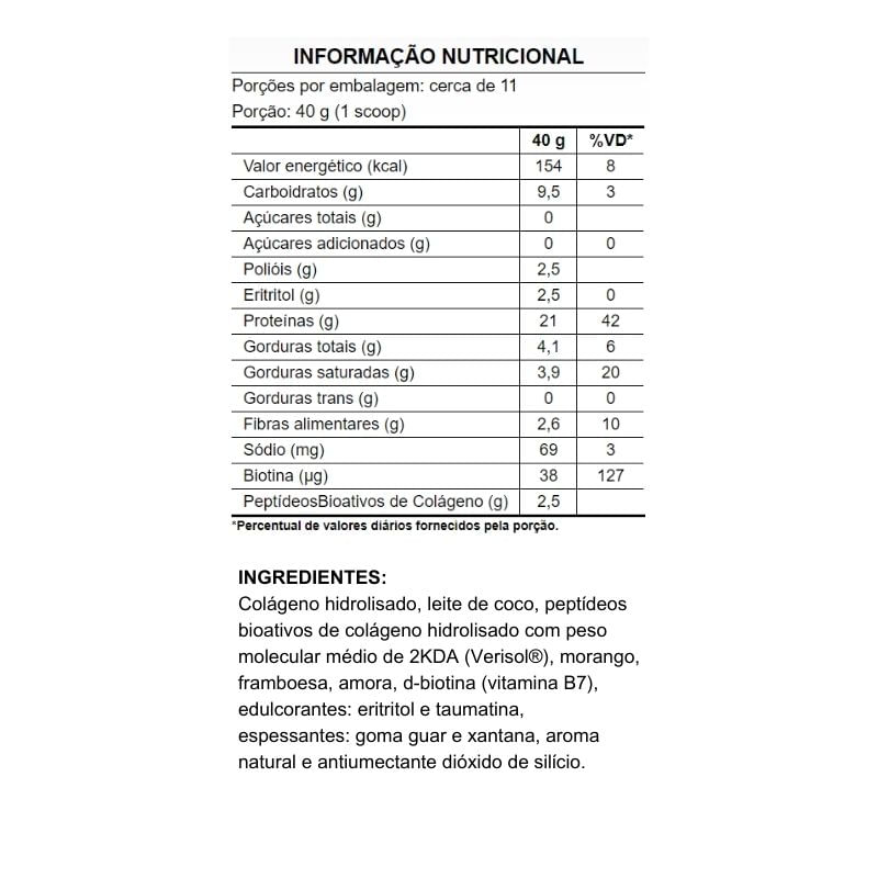 Informações nutricionais