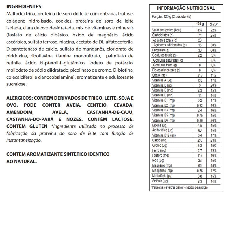 Informações nutricionais