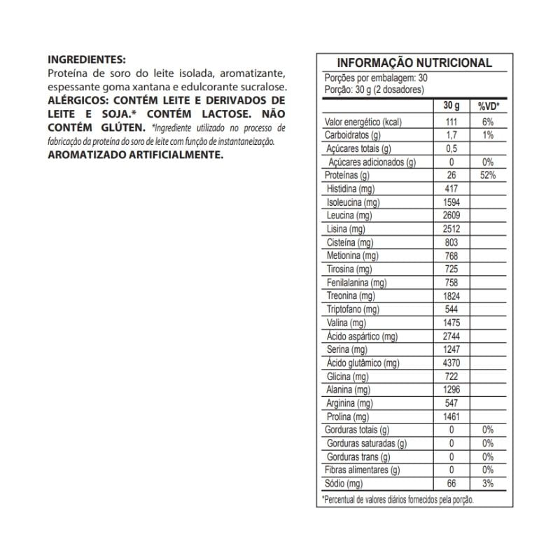 Informações nutricionais