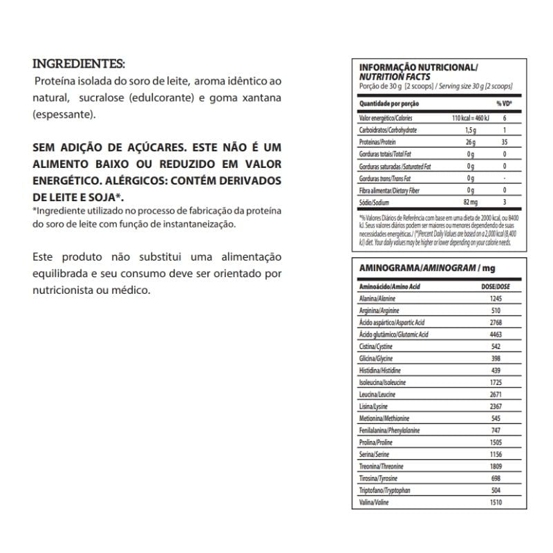 Informações nutricionais