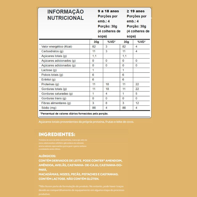 Informações nutricionais