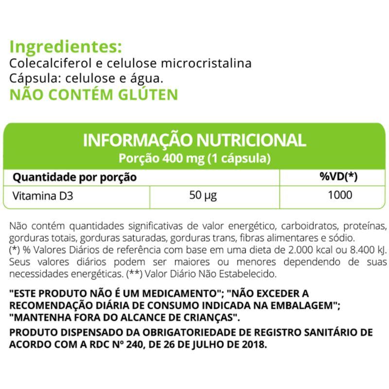 Informações nutricionais