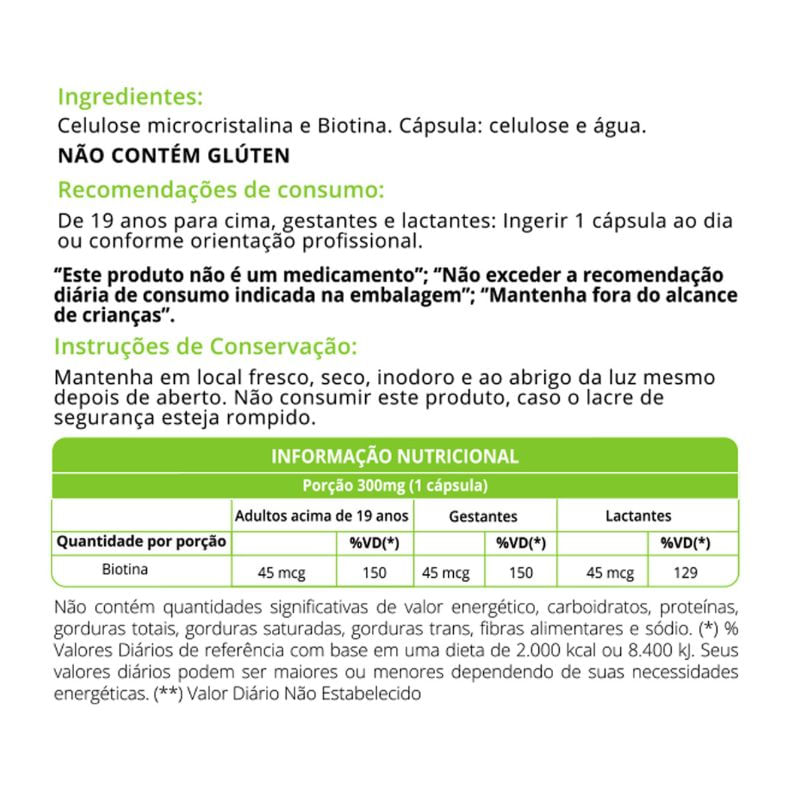 Informações nutricionais