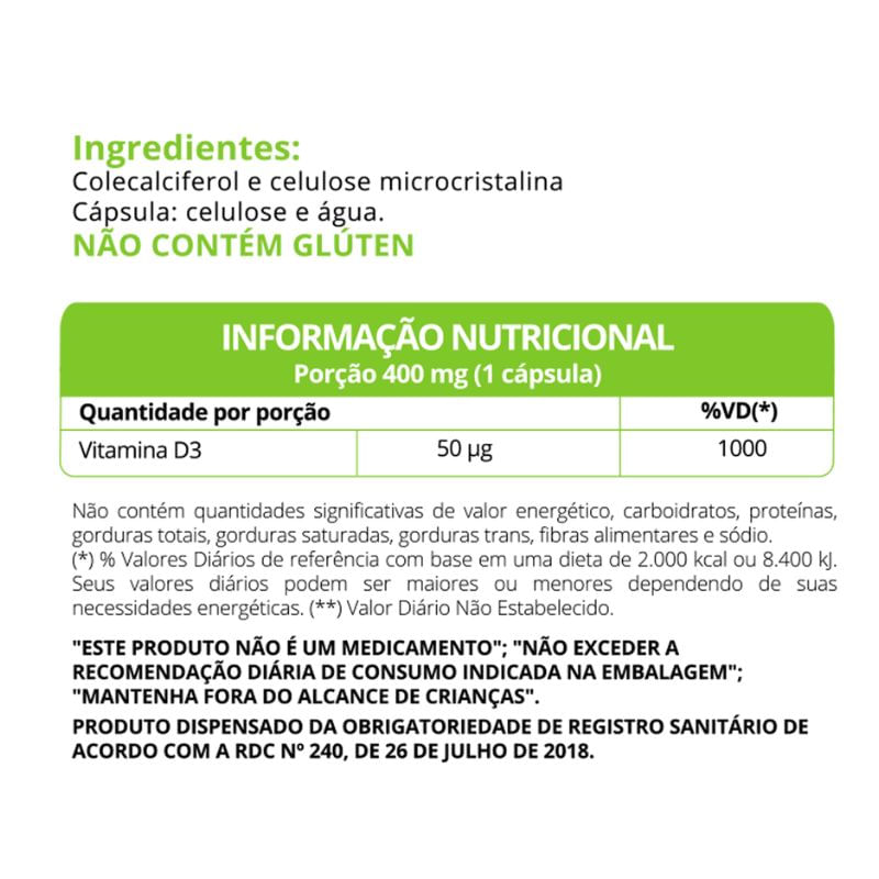 Informações nutricionais