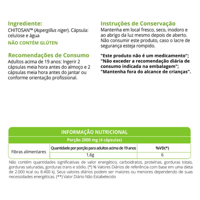 Informações nutricionais