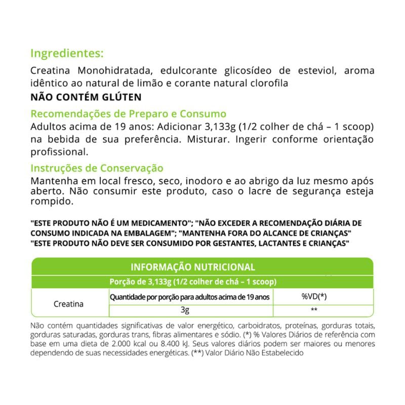 Informações nutricionais