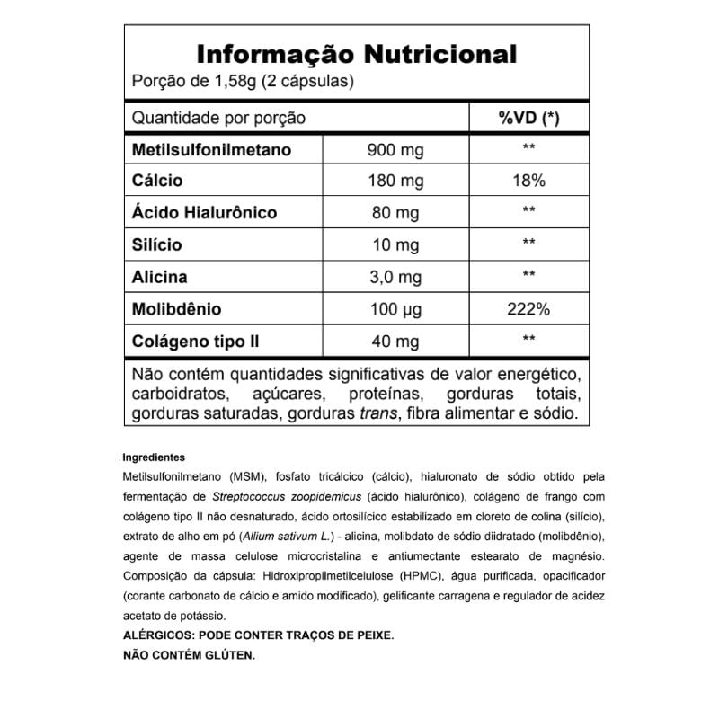 950000210123-colagentek-tipoII-30capsulas-tabela-nutricional