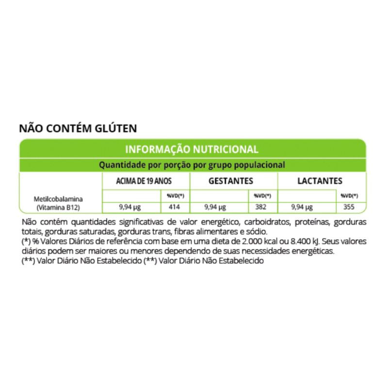 Informações nutricionais