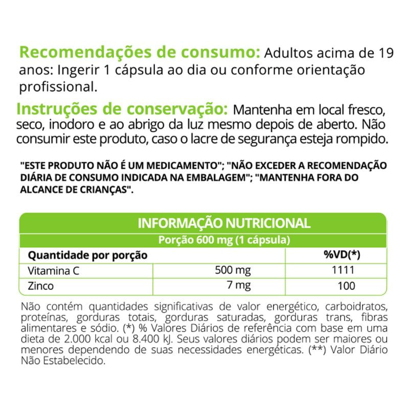 Informações nutricionais