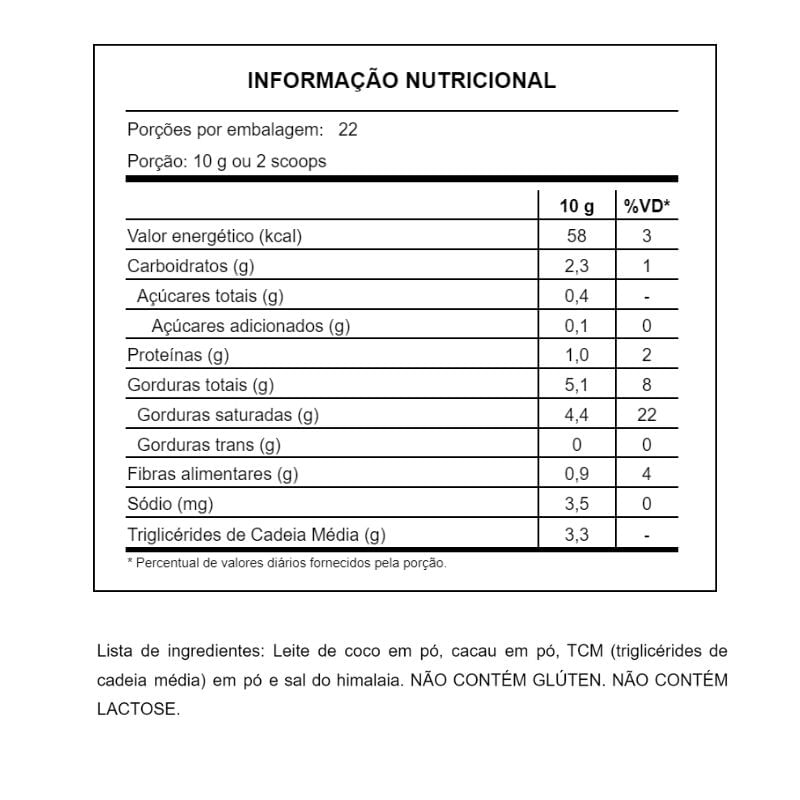 Informações nutricionais