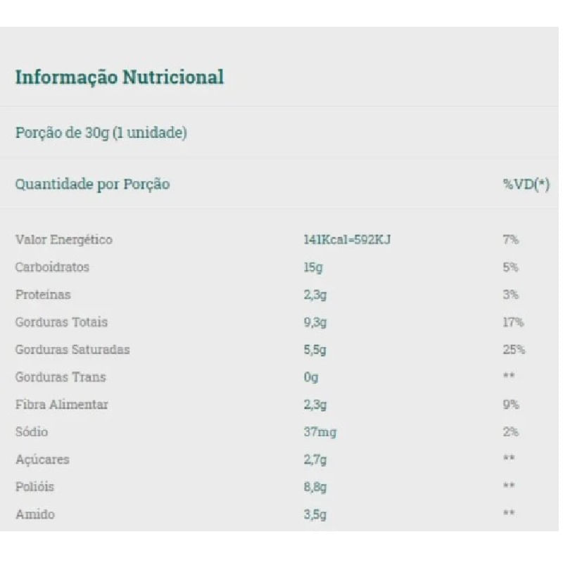 Informações nutricionais