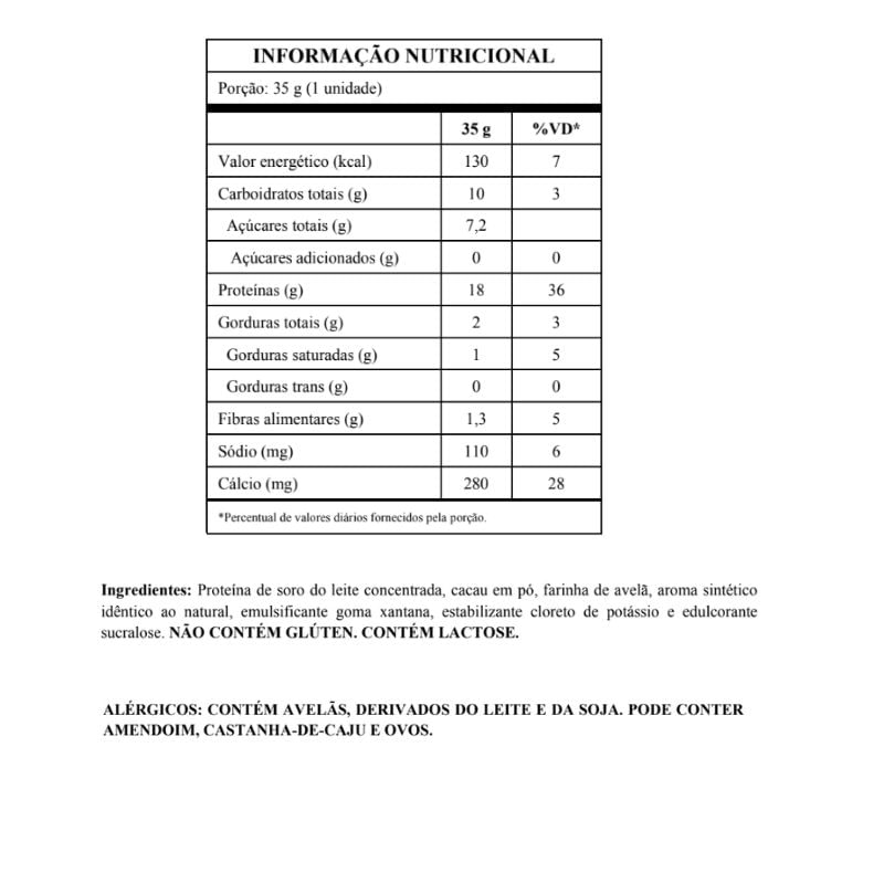 Informações nutricionais