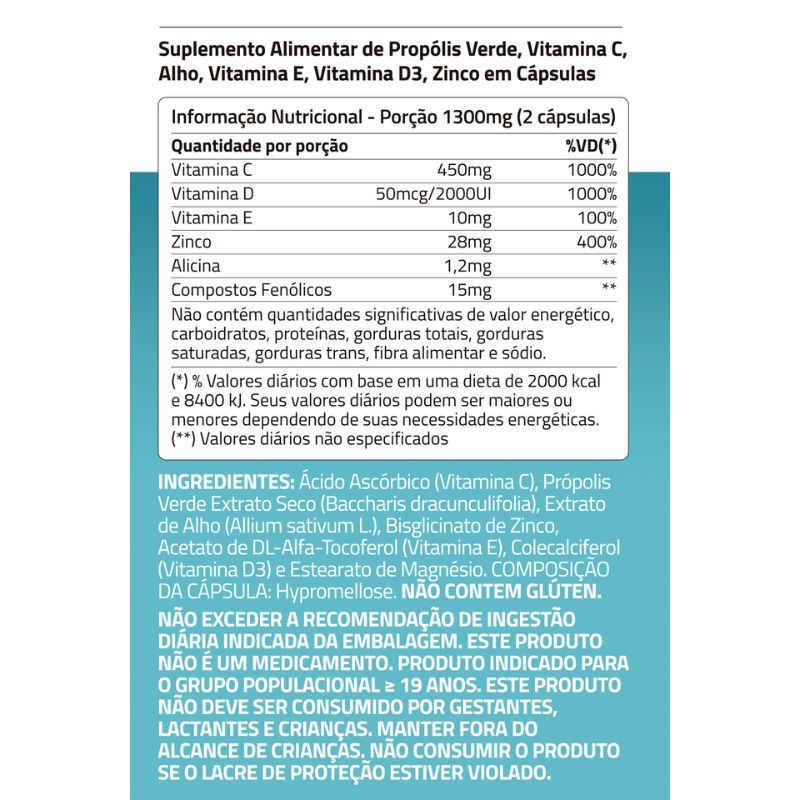 Informações nutricionais