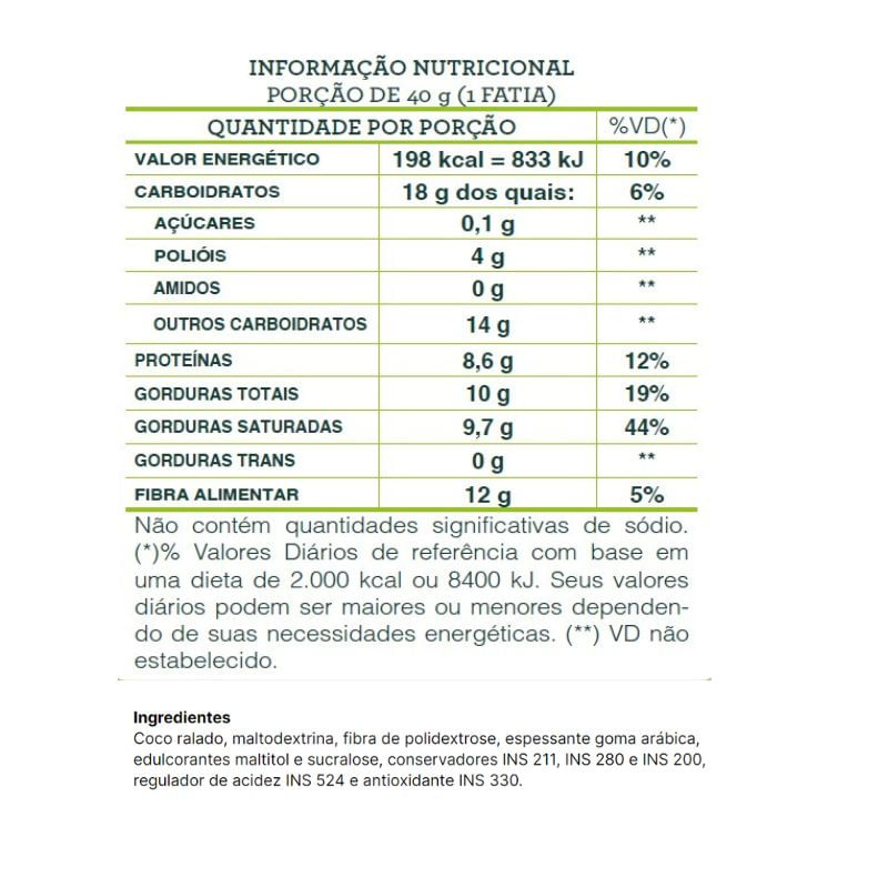 Informações nutricionais