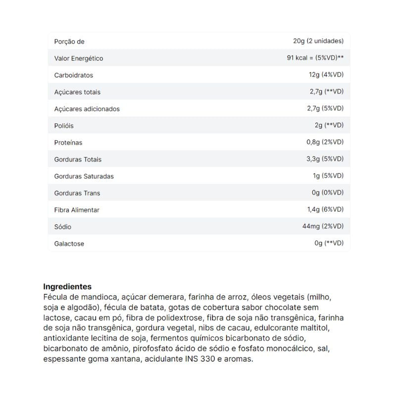 Informações nutricionais