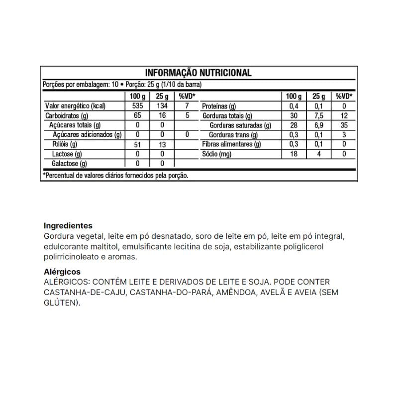 Informações nutricionais