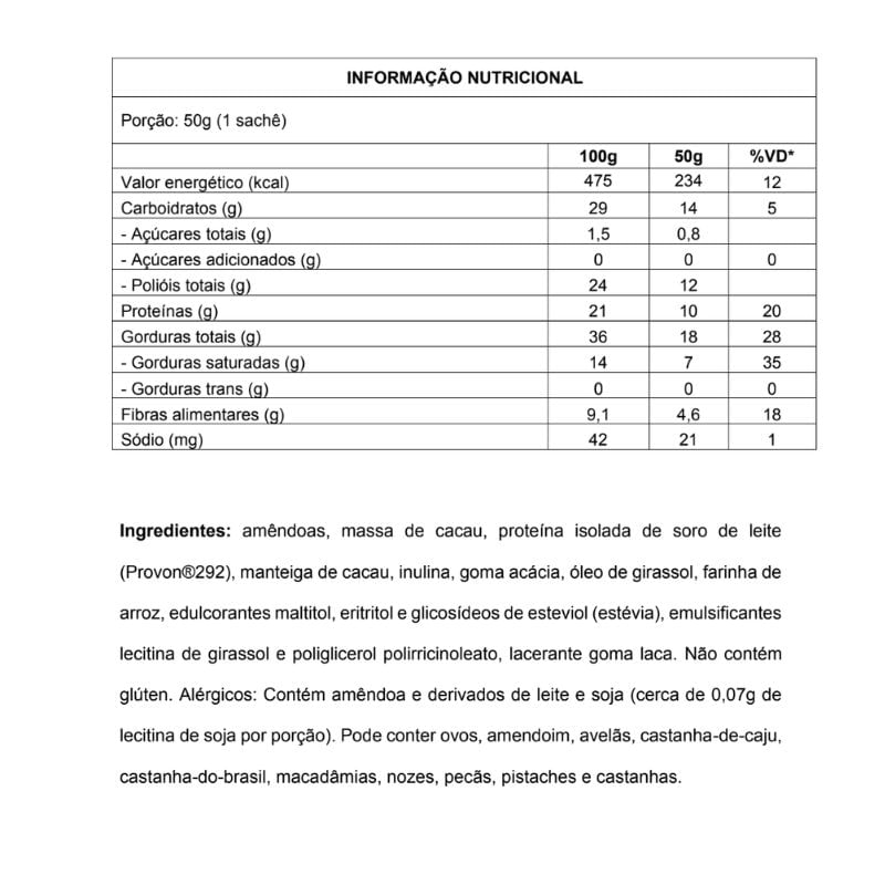 Informações nutricionais