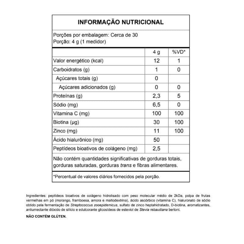 Informações nutricionais