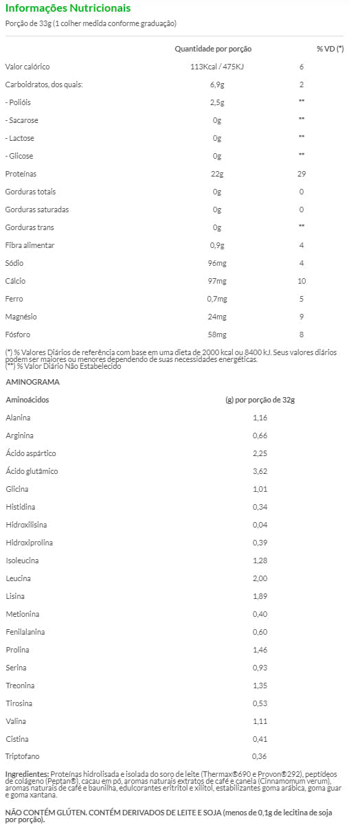 Informações nutricionais