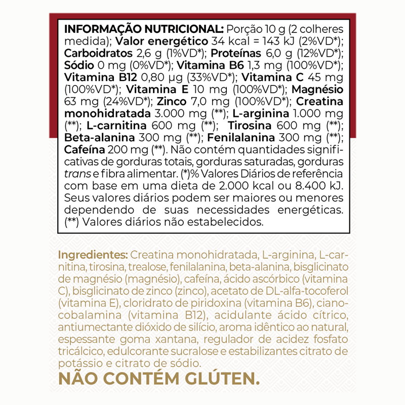 Informações nutricionais