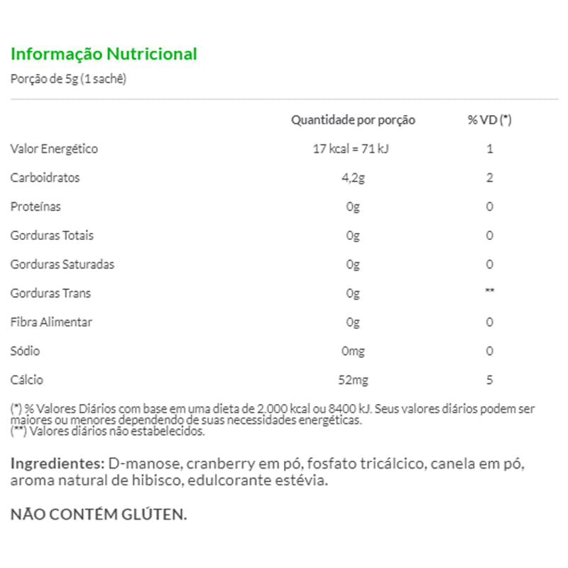 Informações nutricionais