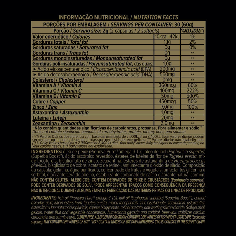 Informações nutricionais