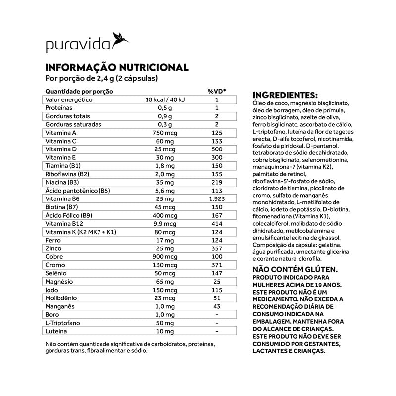 Informações nutricionais