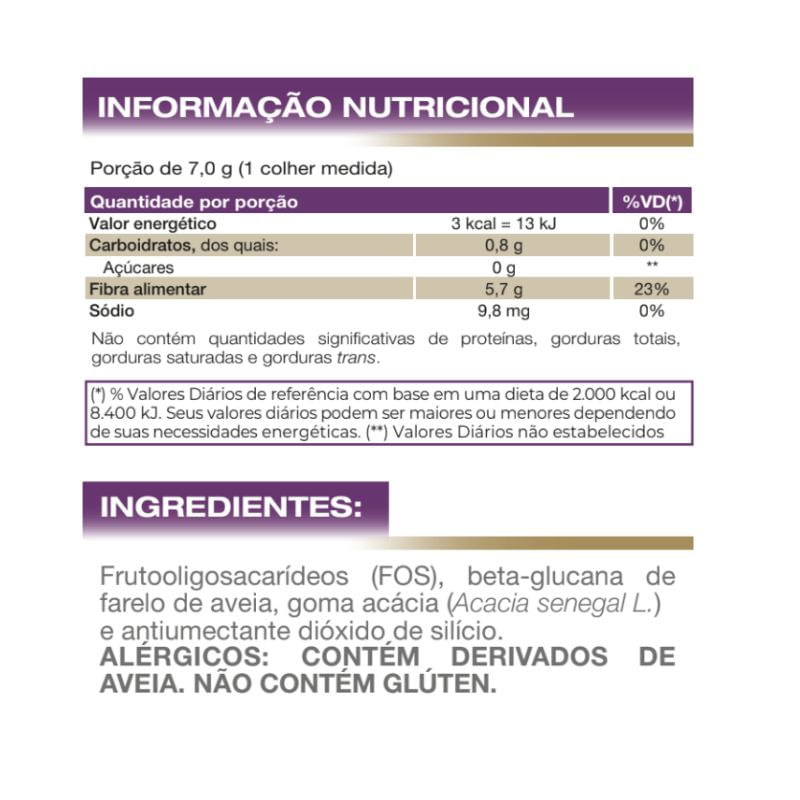 Informações nutricionais