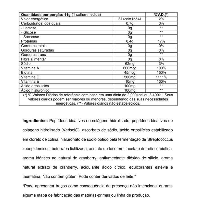 Informações nutricionais