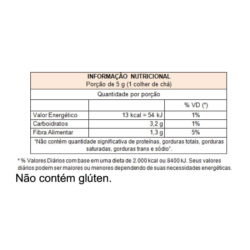 Informações nutricionais