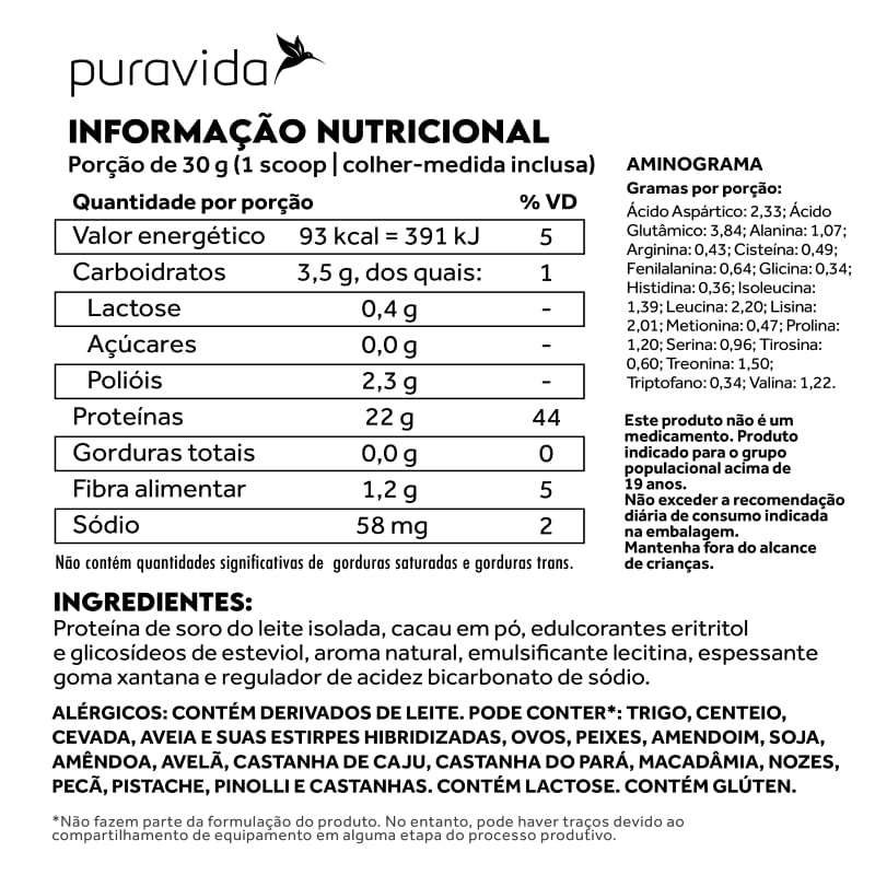 Informações nutricionais