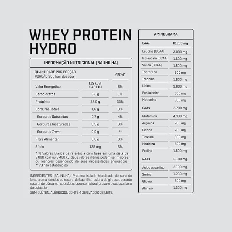 Informações nutricionais