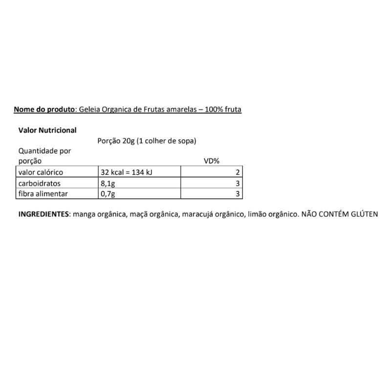 Informações nutricionais