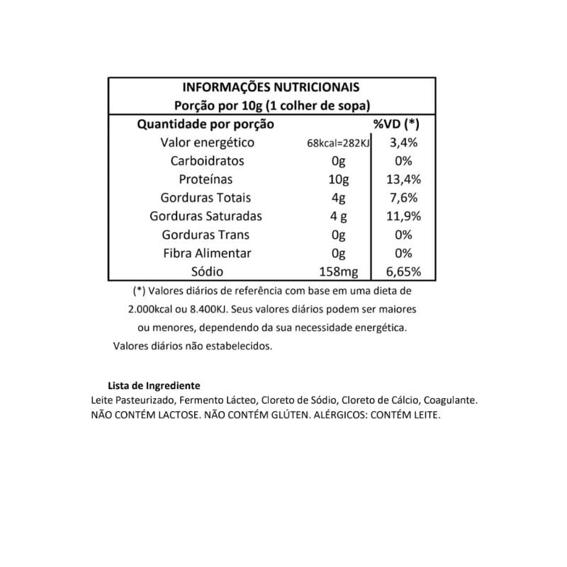 Informações nutricionais