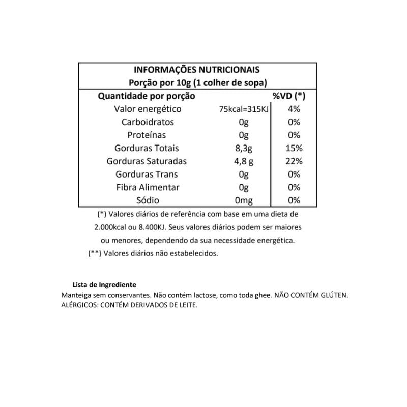 Informações nutricionais