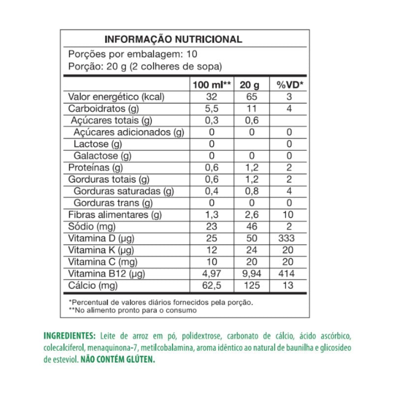 Informações nutricionais