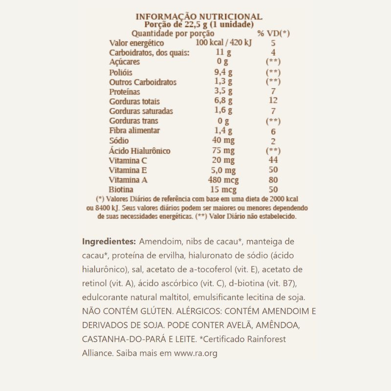 Informações nutricionais