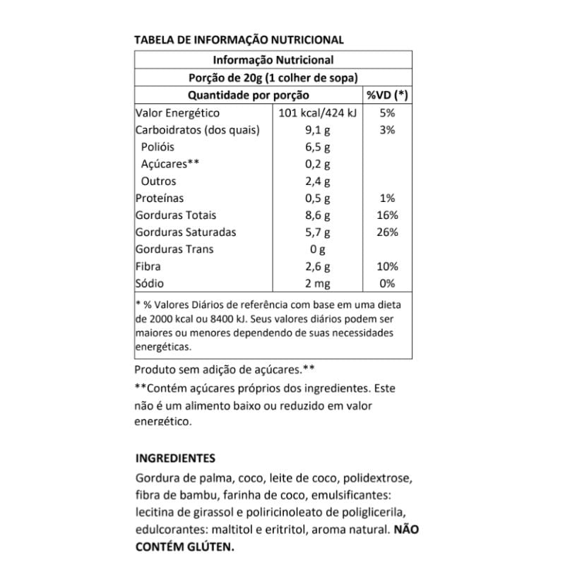 Informações nutricionais