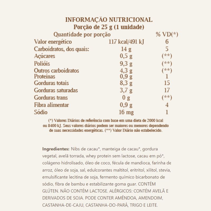 Informações nutricionais