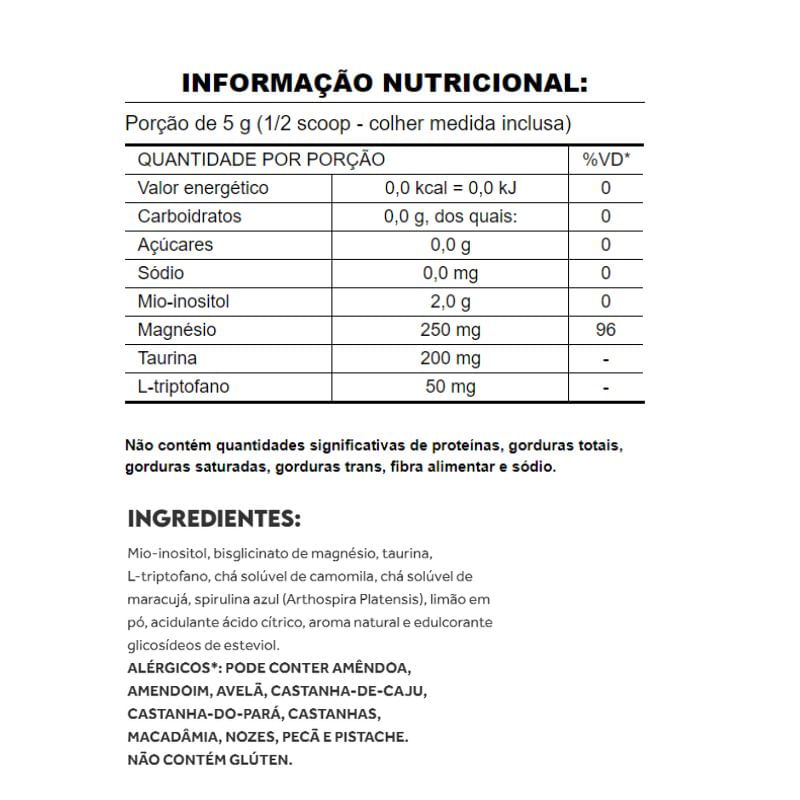 Informações nutricionais