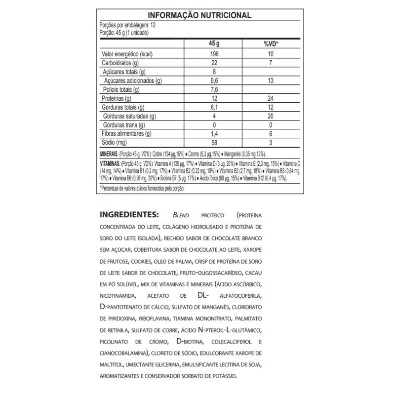 Informações nutricionais