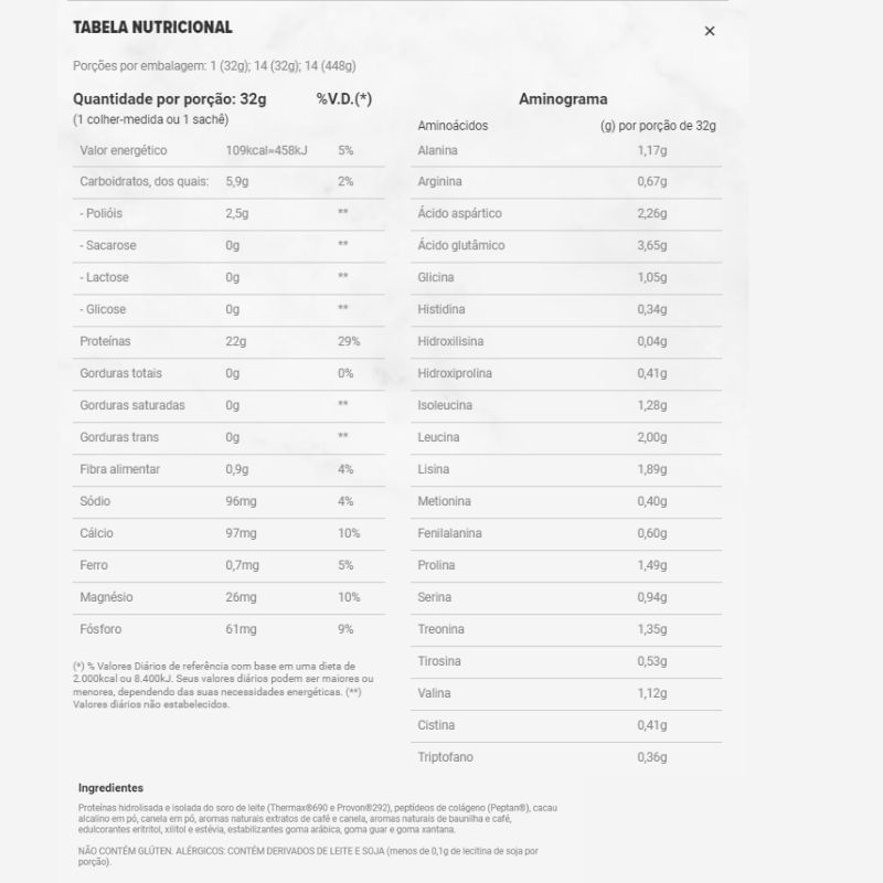 Informações nutricionais