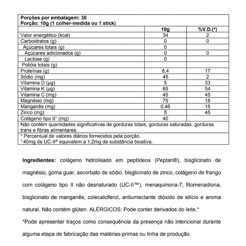 Informações nutricionais