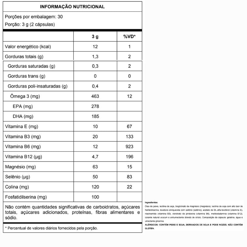 Informações nutricionais