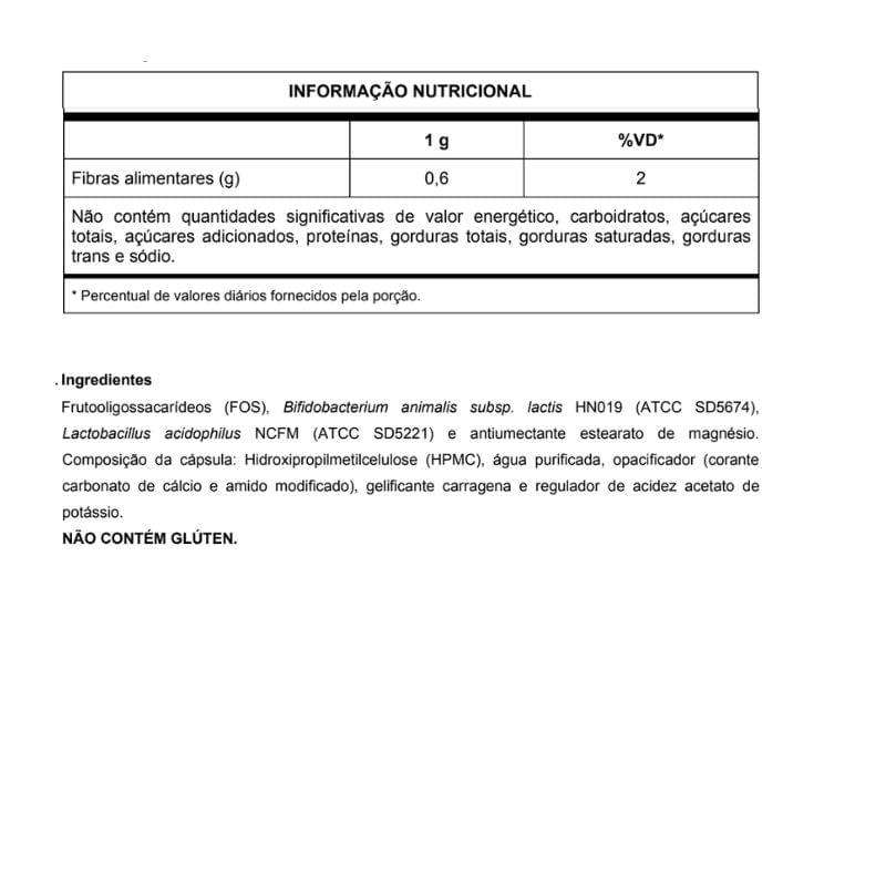 Informações nutricionais